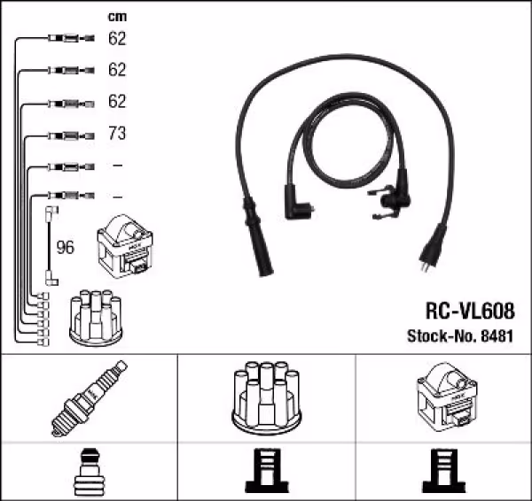 NGK Kit cavi accensione