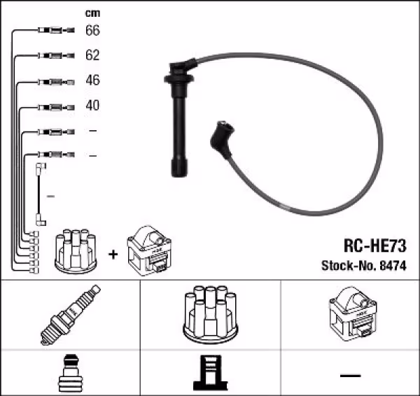 NGK Kit cavi accensione