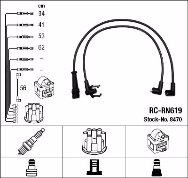 NGK Kit cavi accensione