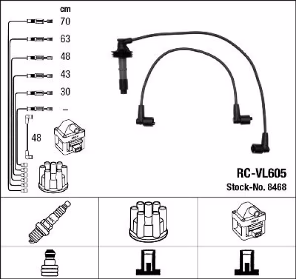 NGK Kit cavi accensione