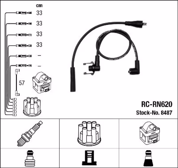 NGK Kit cavi accensione