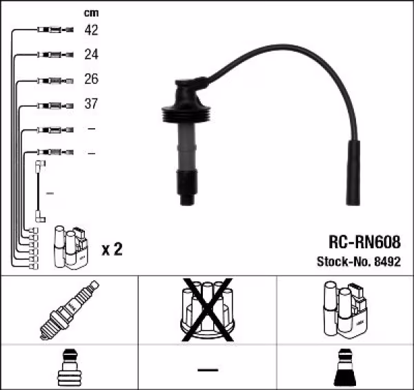 NGK Kit cavi accensione