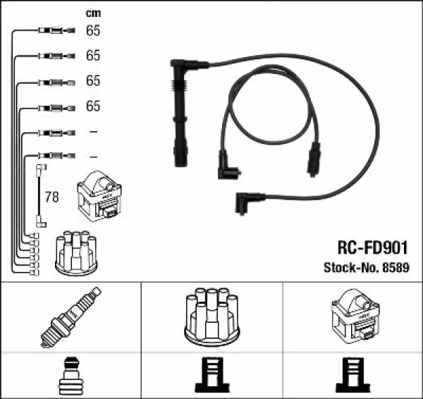 NGK Kit cavi accensione