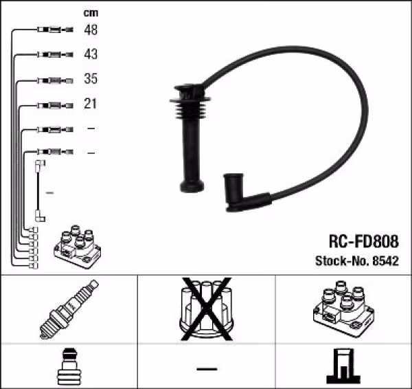 NGK Kit cavi accensione
