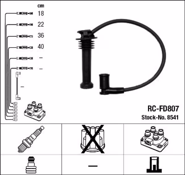 NGK Kit cavi accensione