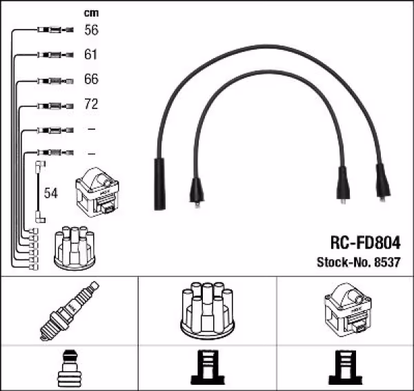 NGK Kit cavi accensione