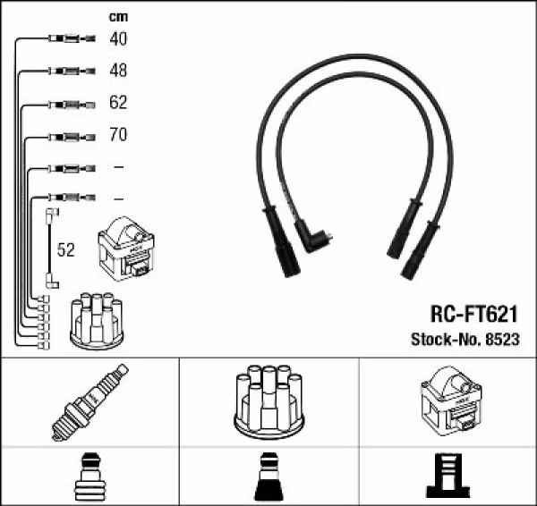 NGK Kit cavi accensione