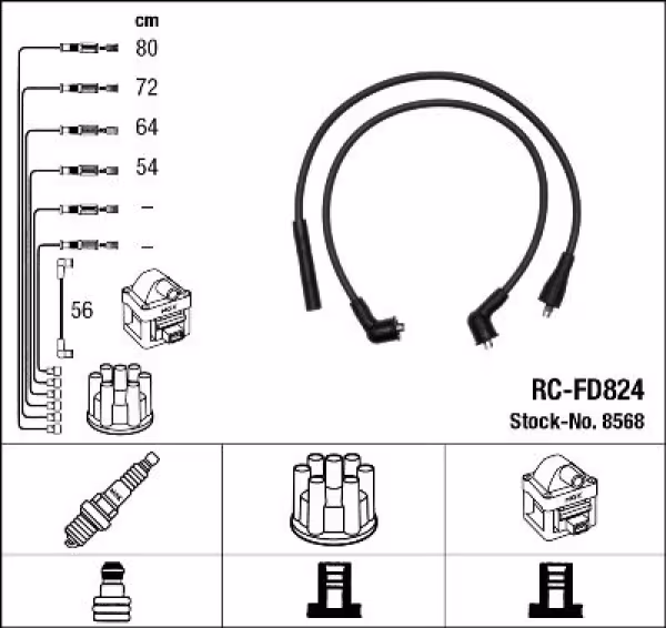 NGK Kit cavi accensione