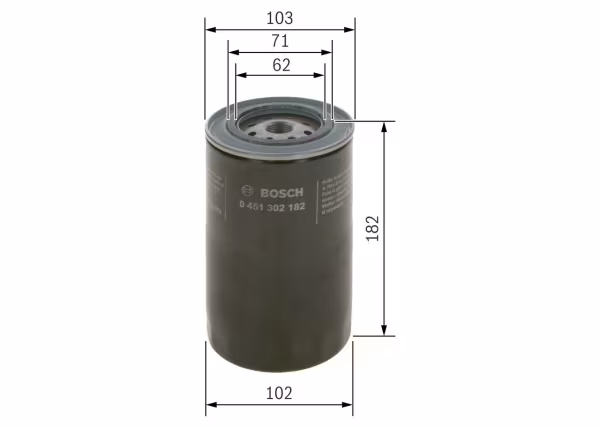 BOSCH Filtro olio