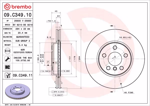 BREMBO Disco freno
