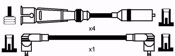 NGK Kit cavi accensione