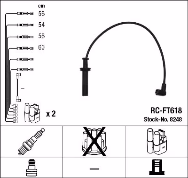 NGK Kit cavi accensione