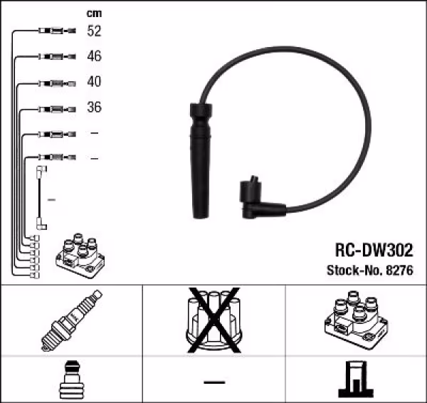NGK Kit cavi accensione