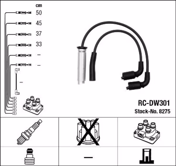 NGK Kit cavi accensione