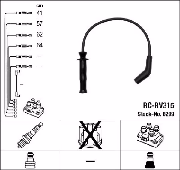 NGK Kit cavi accensione