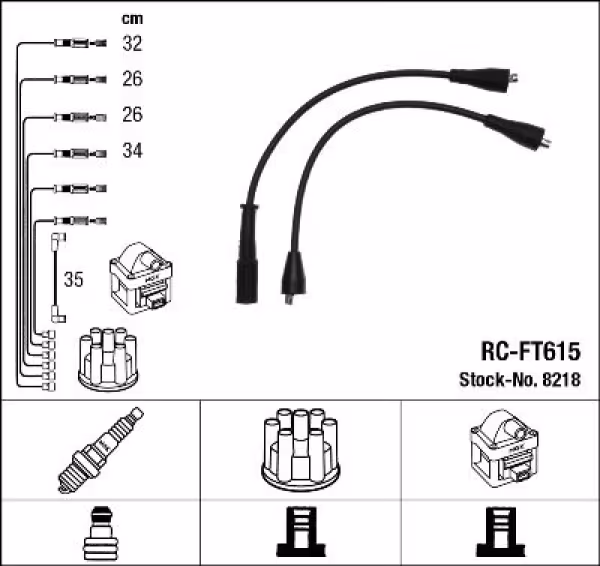 NGK Kit cavi accensione