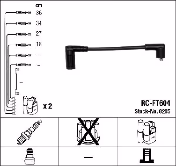 NGK Kit cavi accensione