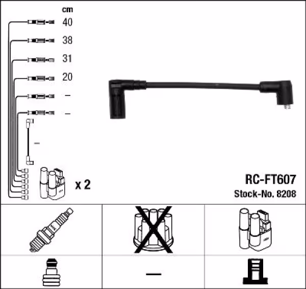 NGK Kit cavi accensione