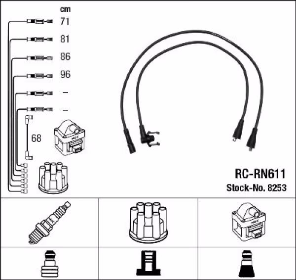 NGK Kit cavi accensione