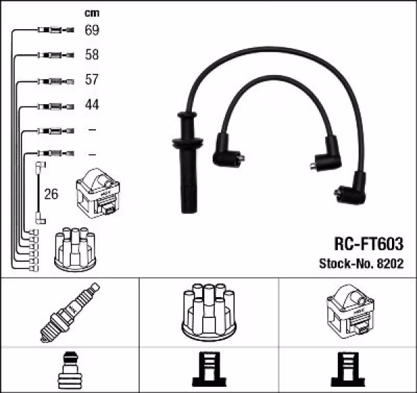 NGK Kit cavi accensione