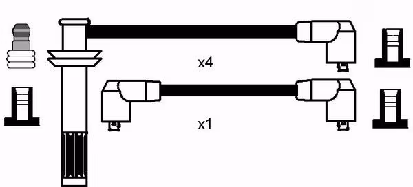 NGK Kit cavi accensione
