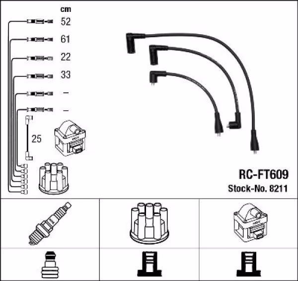 NGK Kit cavi accensione