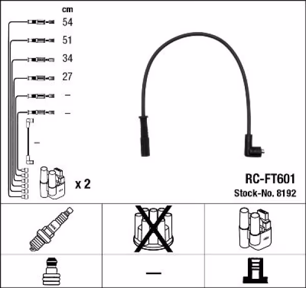 NGK Kit cavi accensione