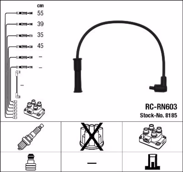 NGK Kit cavi accensione