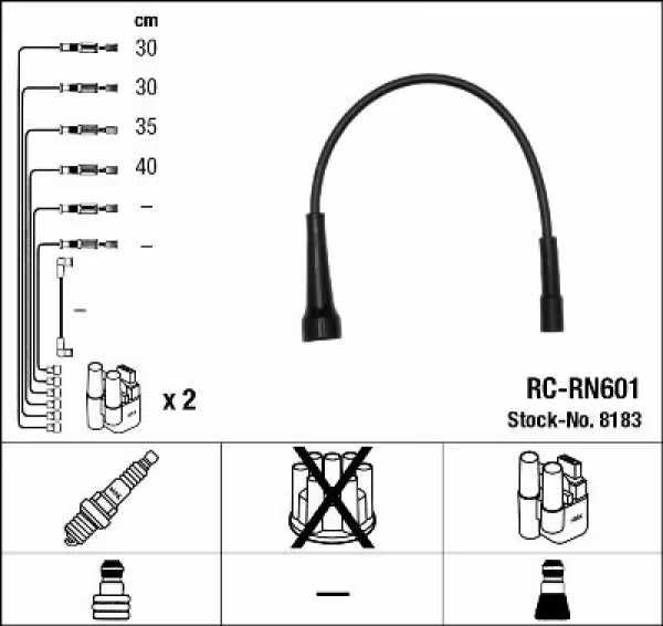 NGK Kit cavi accensione