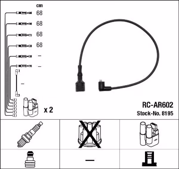 NGK Kit cavi accensione