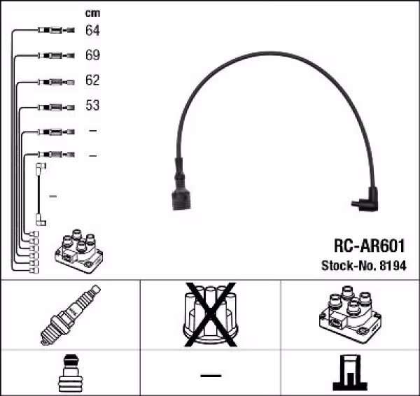 NGK Kit cavi accensione