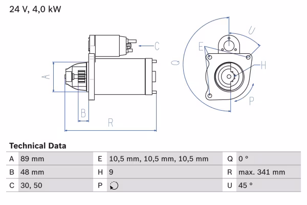BOSCH Motorino d\'avviamento