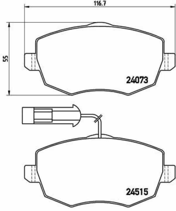 BREMBO Kit pastiglie freno, Freno a disco
