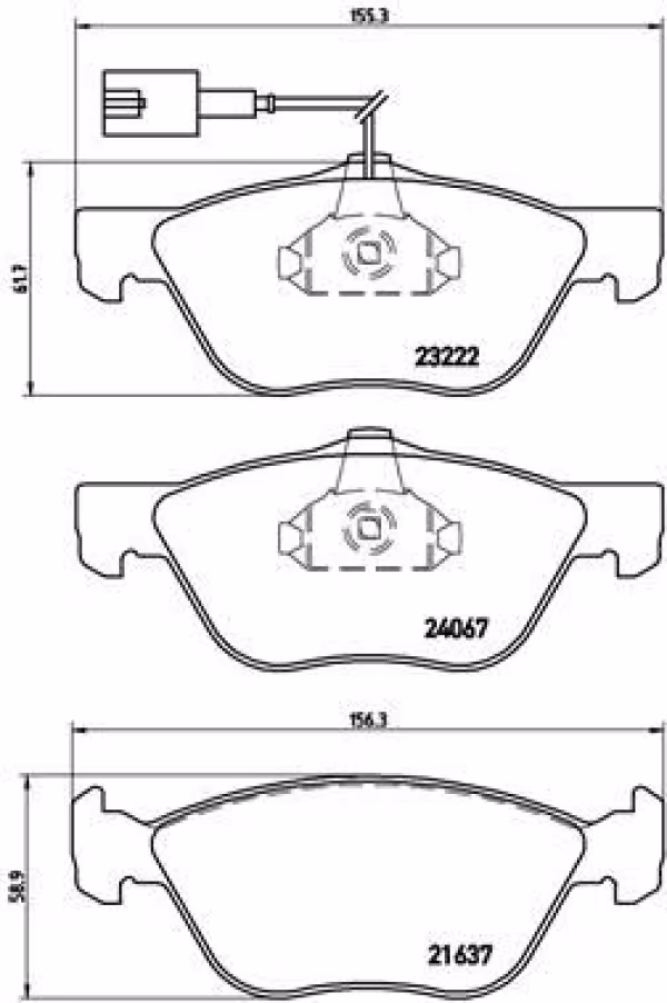 BREMBO Kit pastiglie freno, Freno a disco