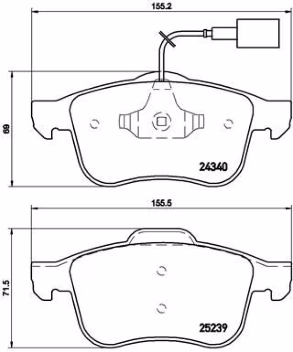 BREMBO Kit pastiglie freno, Freno a disco