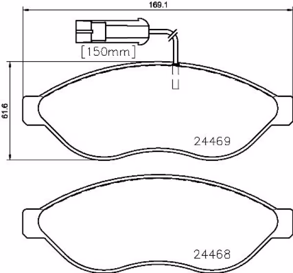 BREMBO Kit pastiglie freno, Freno a disco