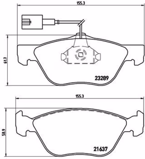 BREMBO Kit pastiglie freno, Freno a disco