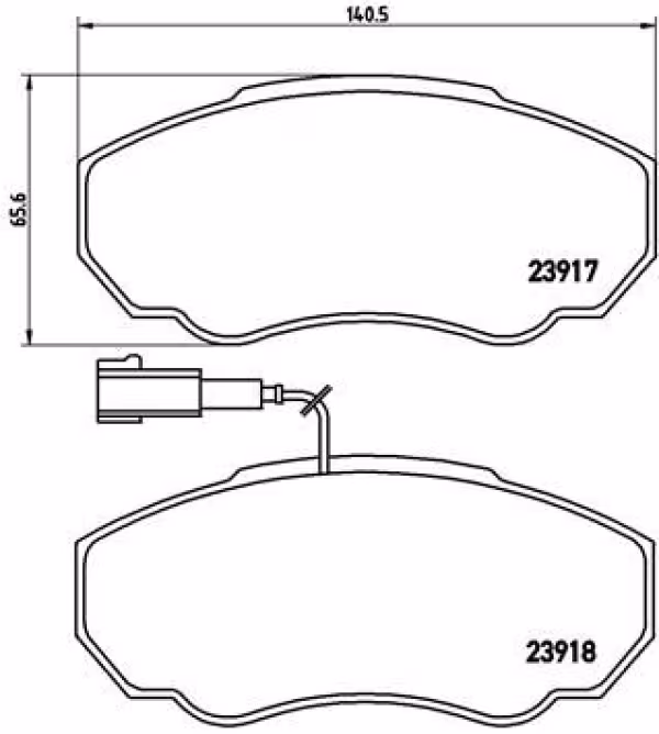 BREMBO Kit pastiglie freno, Freno a disco