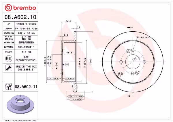 BREMBO Disco freno