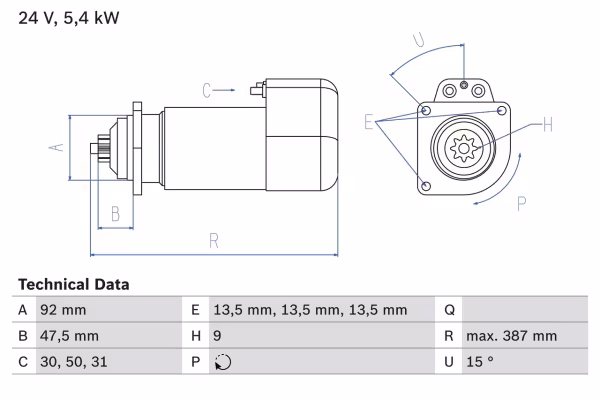BOSCH Motorino d\'avviamento