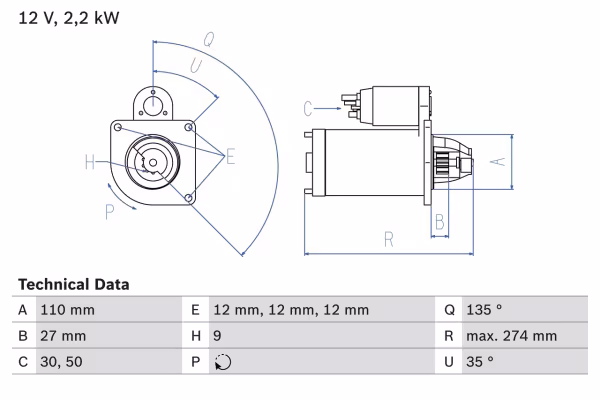 BOSCH Motorino d\'avviamento