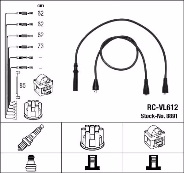 NGK Kit cavi accensione