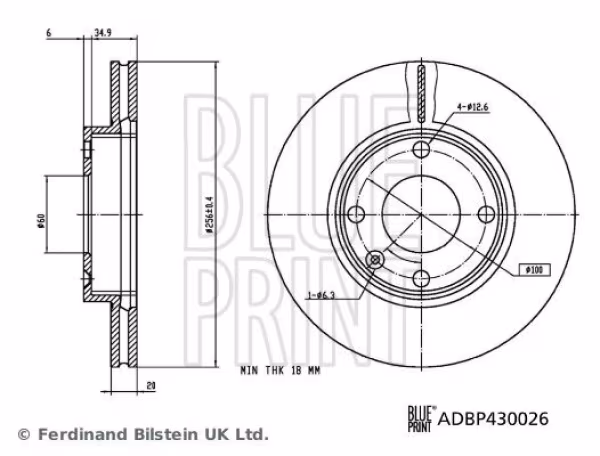 BLUE PRINT Disco freno