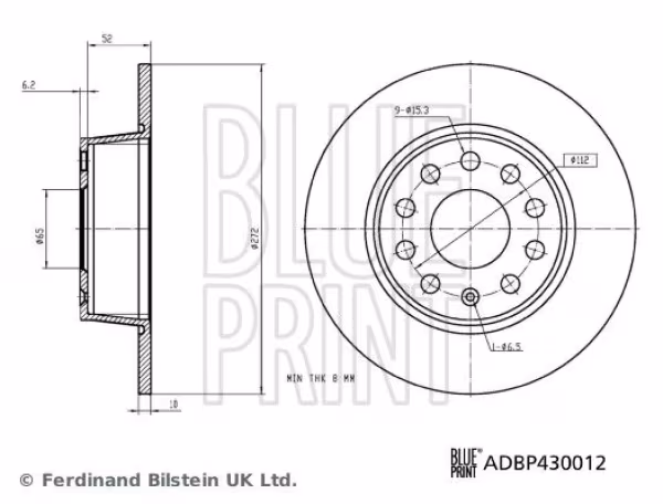 BLUE PRINT Disco freno