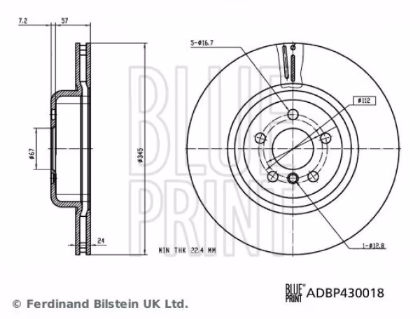 BLUE PRINT Disco freno