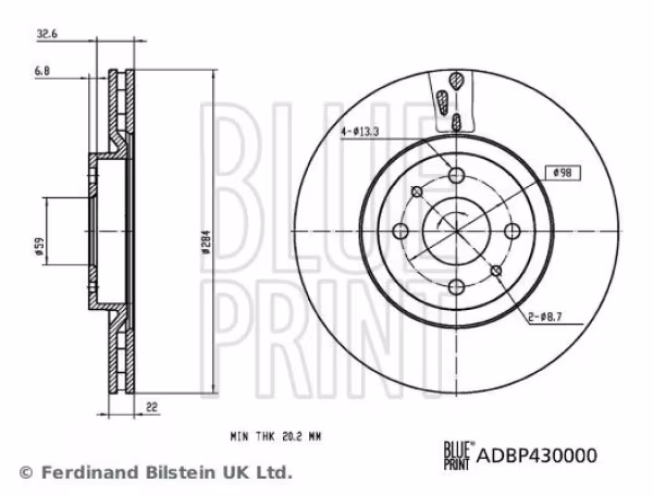 BLUE PRINT Disco freno