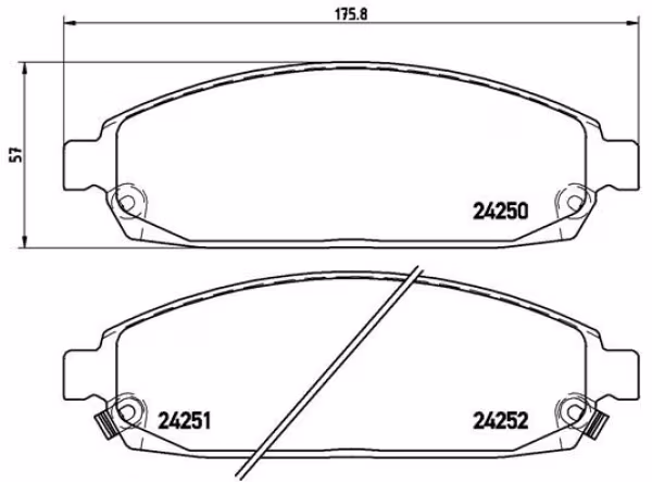 BREMBO Kit pastiglie freno, Freno a disco
