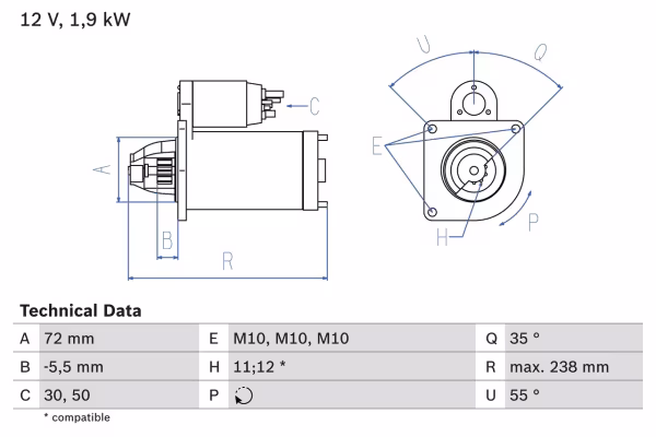 BOSCH Motorino d\'avviamento