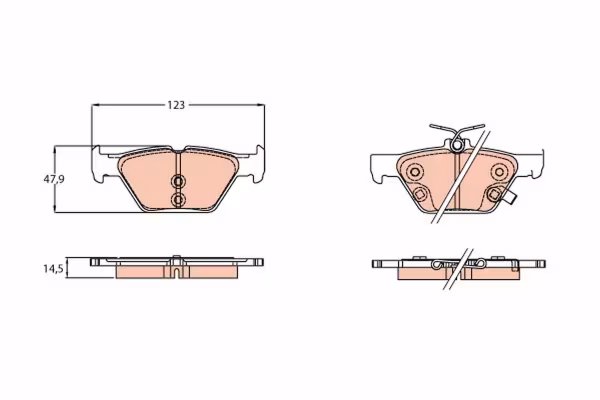 TRW Kit pastiglie freno, Freno a disco