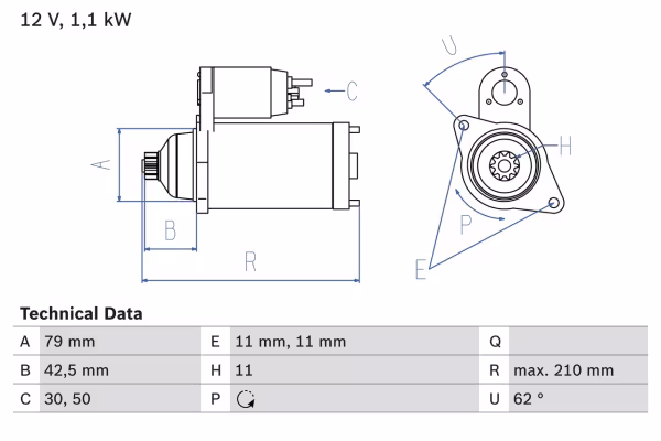 BOSCH Motorino d\'avviamento